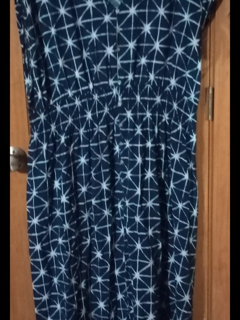 Sonoma Navy and White Starburst Midi Skirt